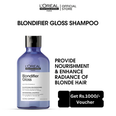 Loreal Professionnel Serie Expert Blondifier Gloss Shampoo - 300ml - For Highlighted Or Blond Hair