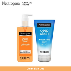 Neutrogena Deep Clean Gel Wash 200ml + Deep Clean Daily Scrub 150ml