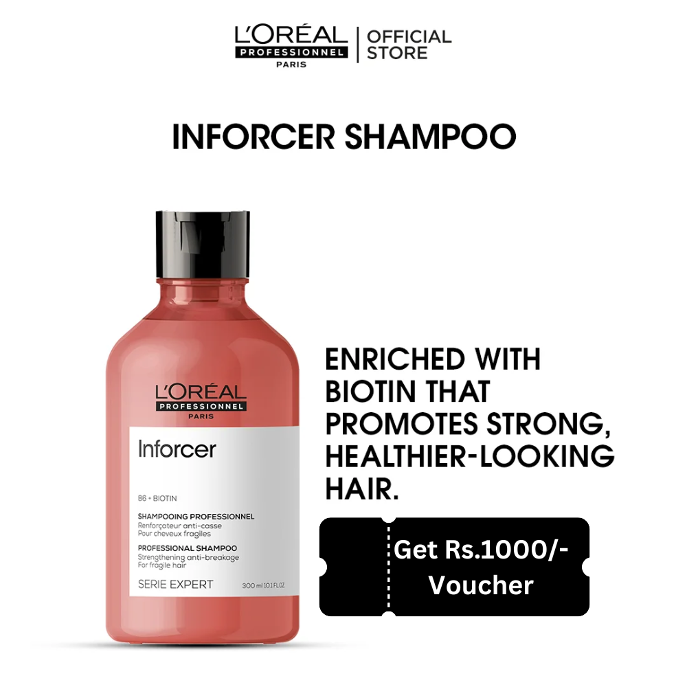 Loreal Professionnel Serie Expert Inforcer Shampoo - 300ml - For Long Fragile, Breaking Hair
