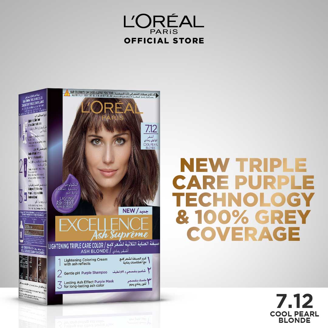LOreal Paris Excellence Ash Supreme - 7.12 Cool Pearl Blonde Hair Color - Premium Health & Beauty from Loreal Casting Creme - Just Rs 2399! Shop now at Cozmetica