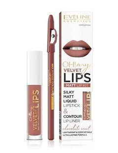 Eveline Oh My Lips Liquid Matt Lipstick&Lip Liner No. 12 Praline Éclair