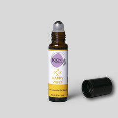 100% Wellness Co Happy Vibes Essential Oil Roll-on Blend