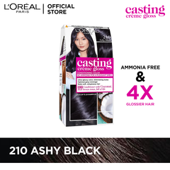 LOreal Paris Casting Creme Gloss - 210 Ashy Black Hair Color