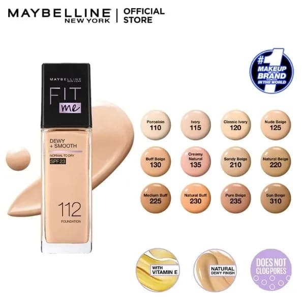 Maybelline New York Fit Me Dewy Smooth Foundation 30 ml