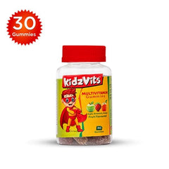 Kidzvits Multivitamin Gummies - Fruit Flavored Vitamin Jellies - 30 Gummies