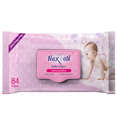 Nexton Baby Wipes Extra Sensitive Alcohol Free 84 Pcs Pack
