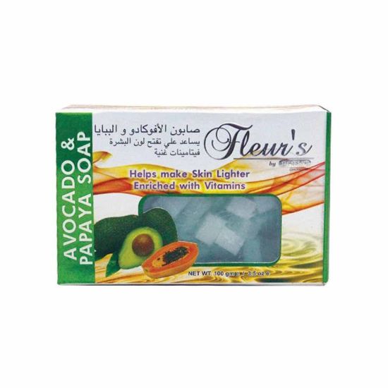 Fleur's Avocado & Papaya Soap 100gm