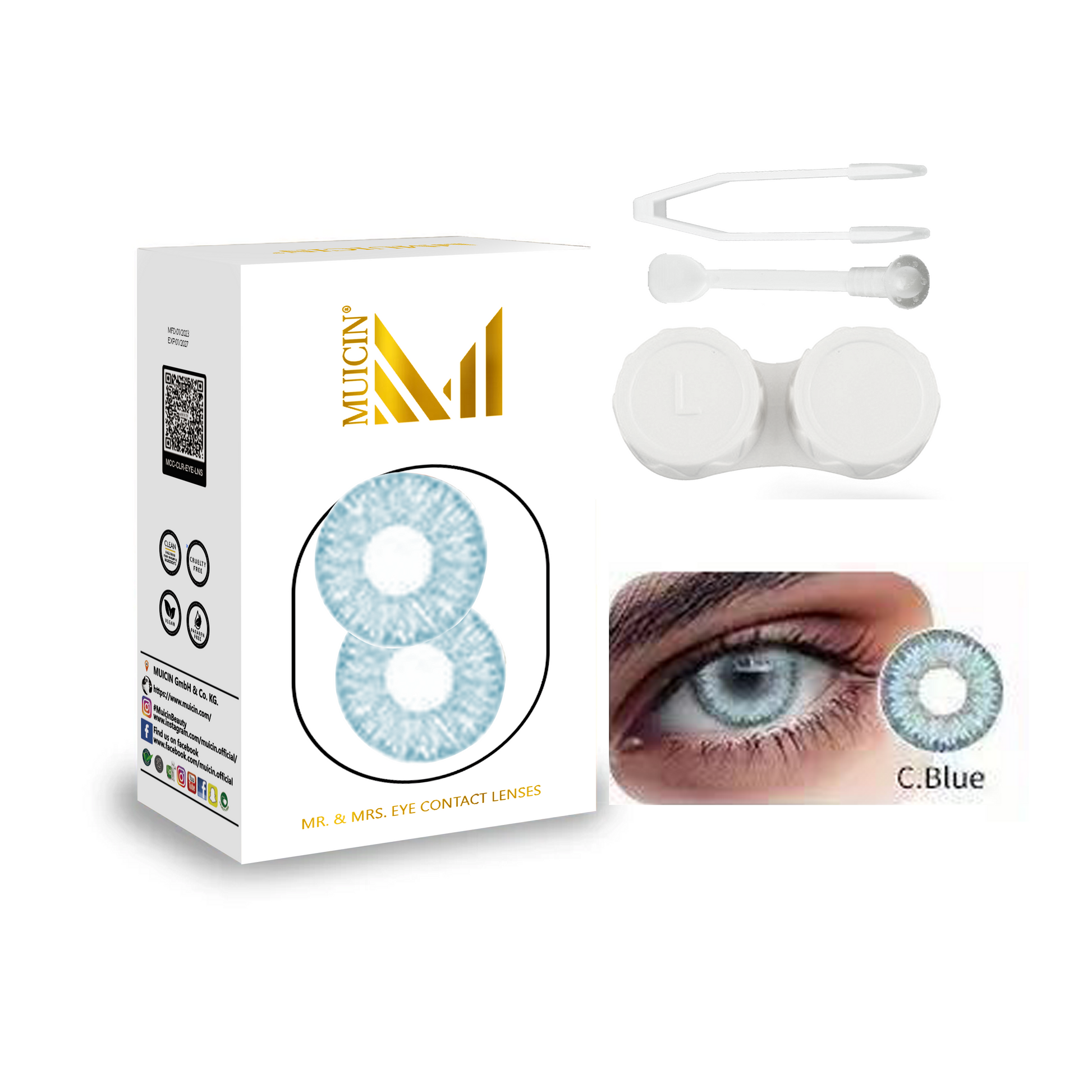 Muicin Mr Mrs Party Wear Colored Eye Contact Lenses