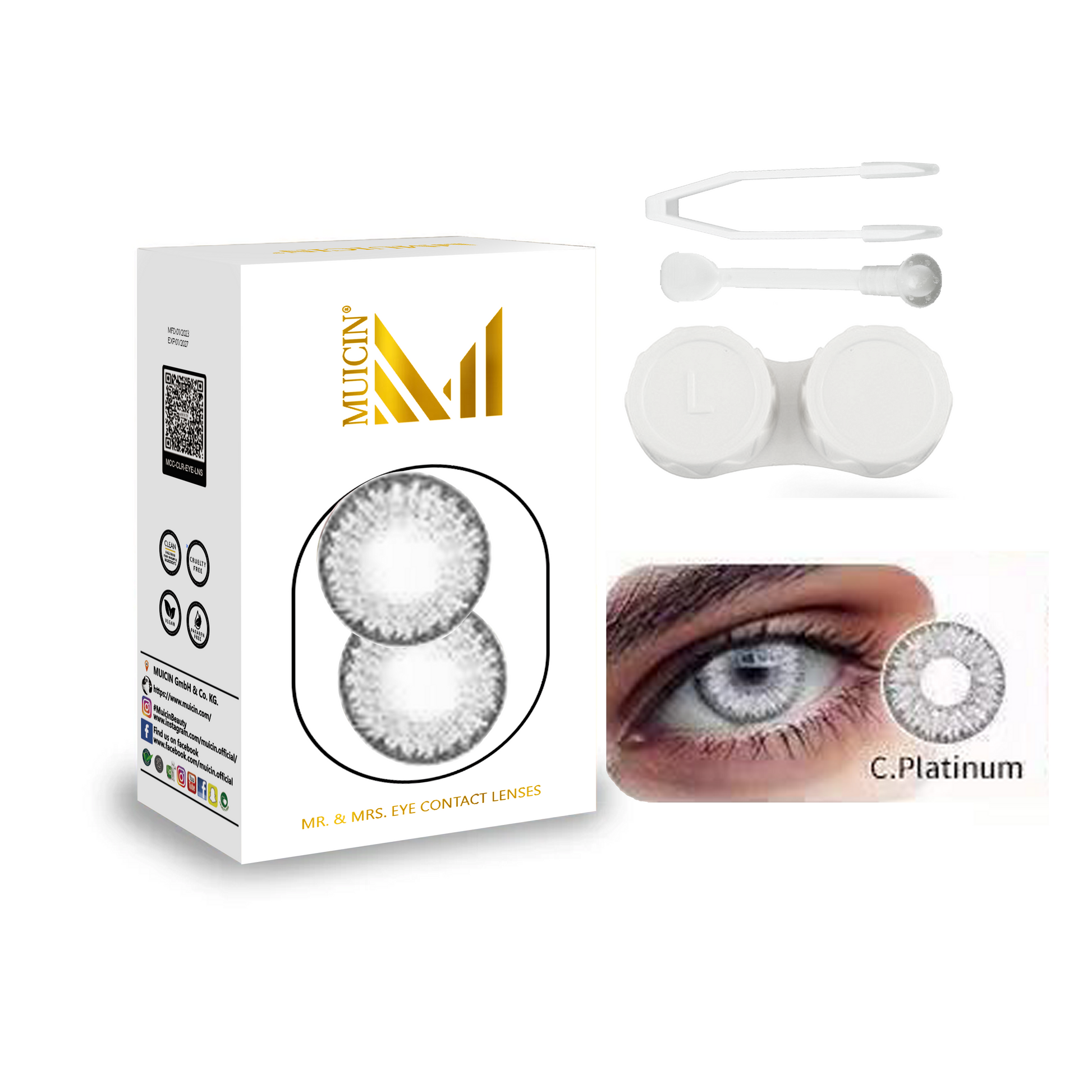 Muicin Mr Mrs Party Wear Colored Eye Contact Lenses