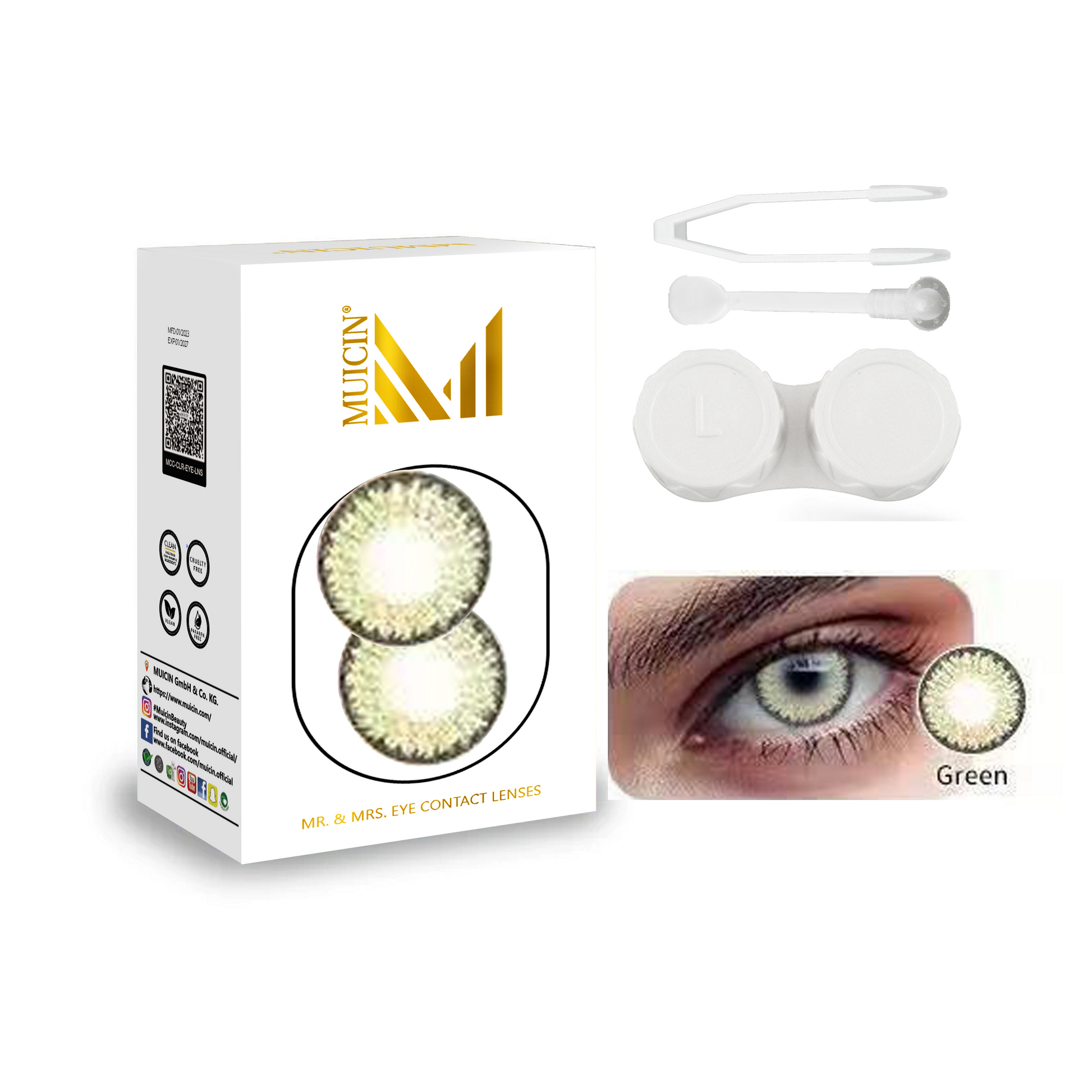 Muicin Mr Mrs Party Wear Colored Eye Contact Lenses