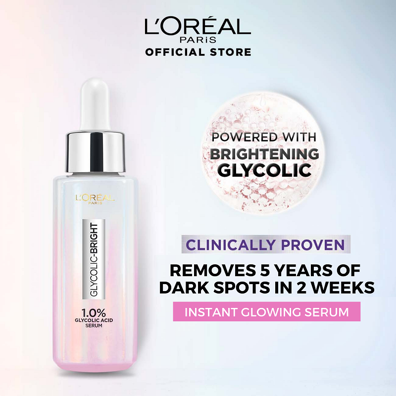 Loreal Paris Glycolic Bright Instant Glowing Face Serum – 30ml - Premium Toners from Loreal Paris - Just Rs 2199! Shop now at Cozmetica