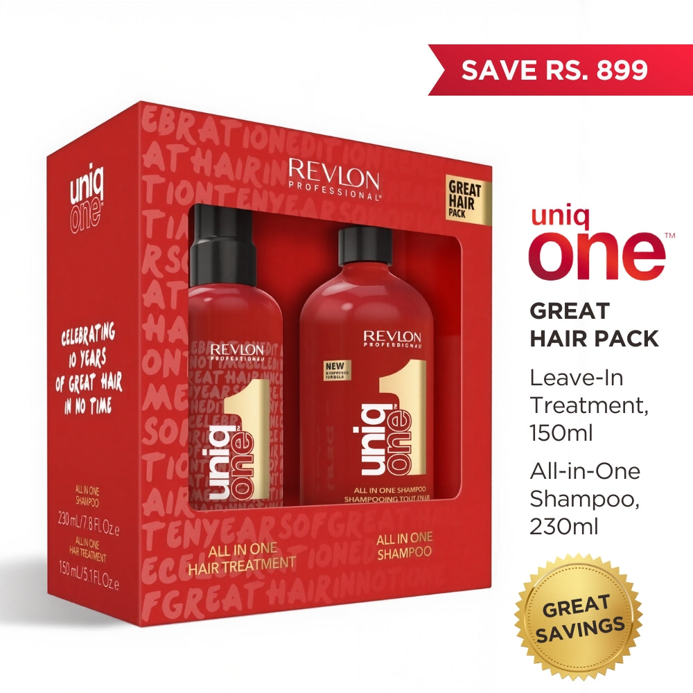 Revlon Professional UniqONE™ DUO-PACK All-in-One Leave-In Hair Treatment Classic Fragrance 150ml + Shampoo 230ml