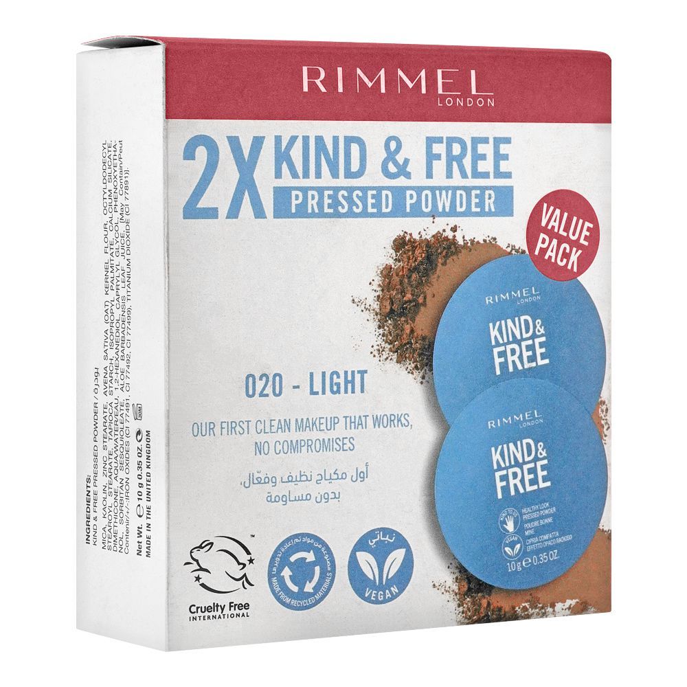 Rimmel Kind & FreePressed Powder 2 Pcs Gift Set - 020 Light