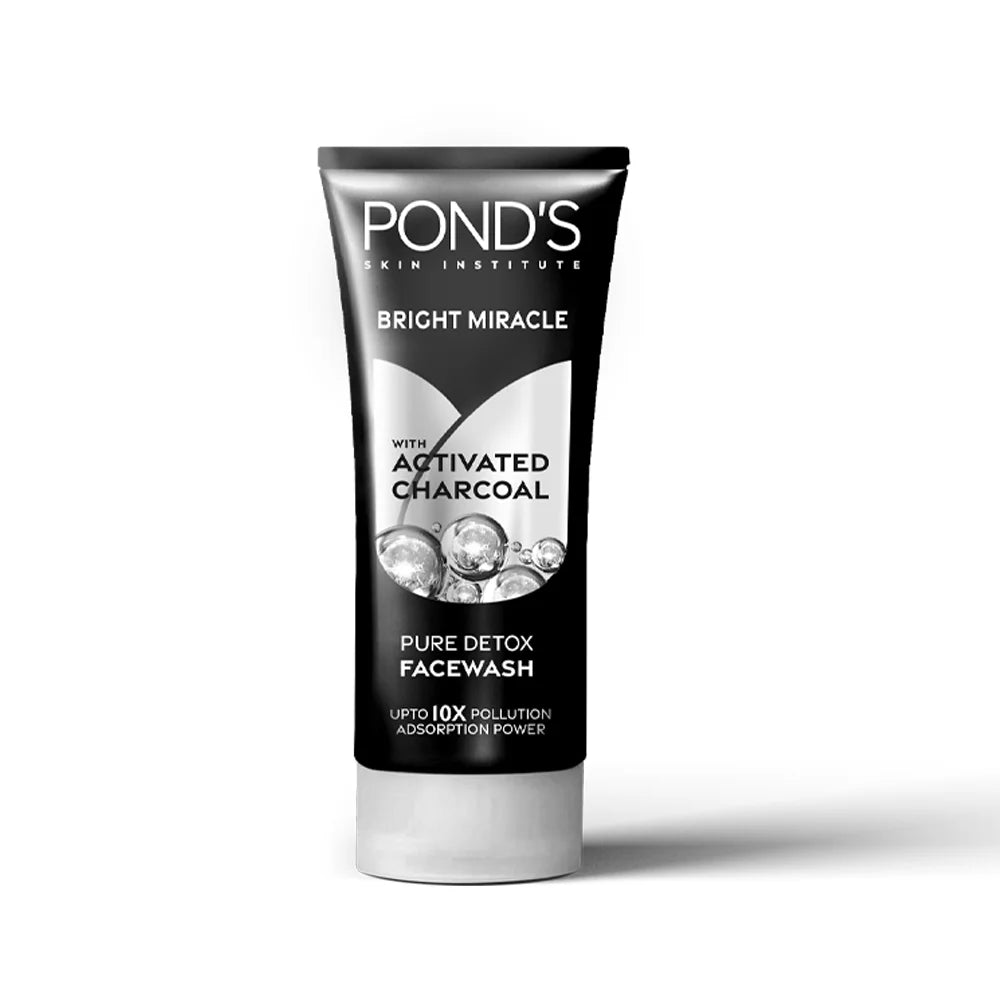 POND'S Bright Miracle Detox Facewash | 10X Power of Activated Charcoal- 100g