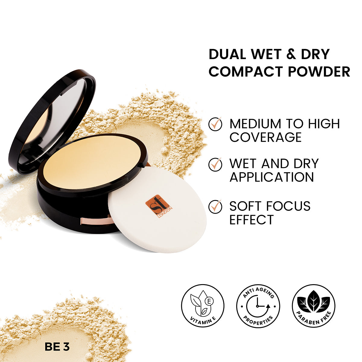 ST London Dual Wet & Dry Compact Powder - Be 3