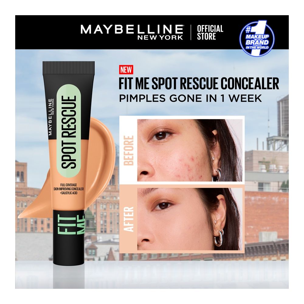 Maybelline Fit Me Spot Rescue Full Coverage Skin-Improving Concealer + Salicylic Acid