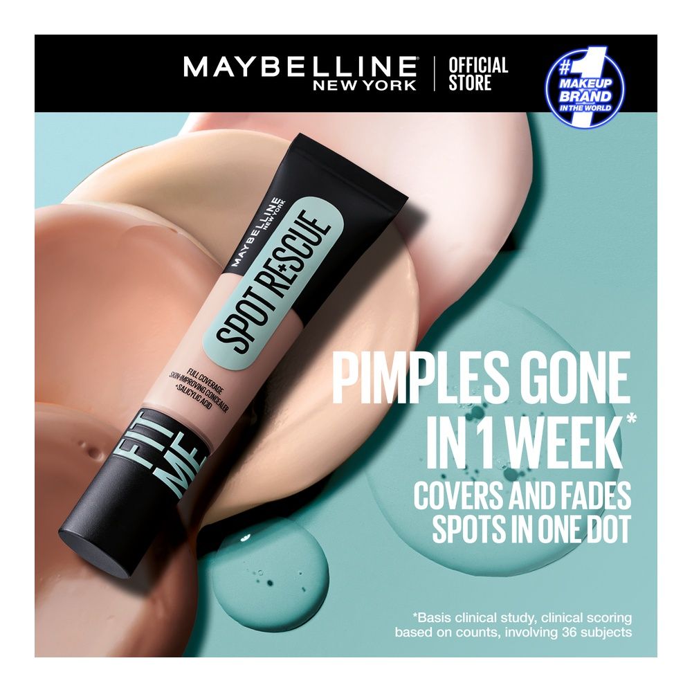 Maybelline Fit Me Spot Rescue Full Coverage Skin-Improving Concealer + Salicylic Acid
