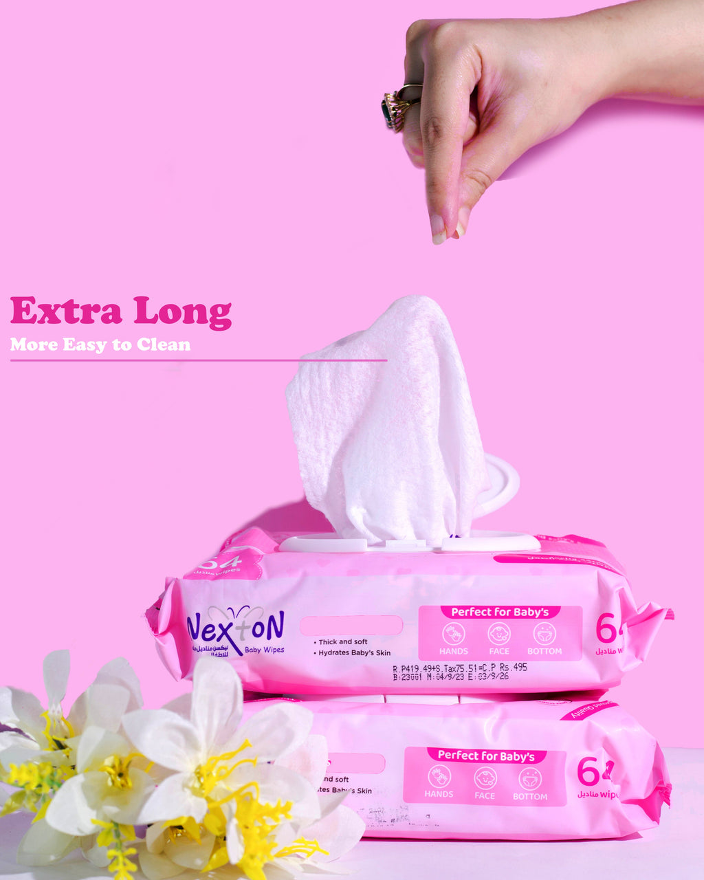 Nexton Baby Wipes (64 pcs)