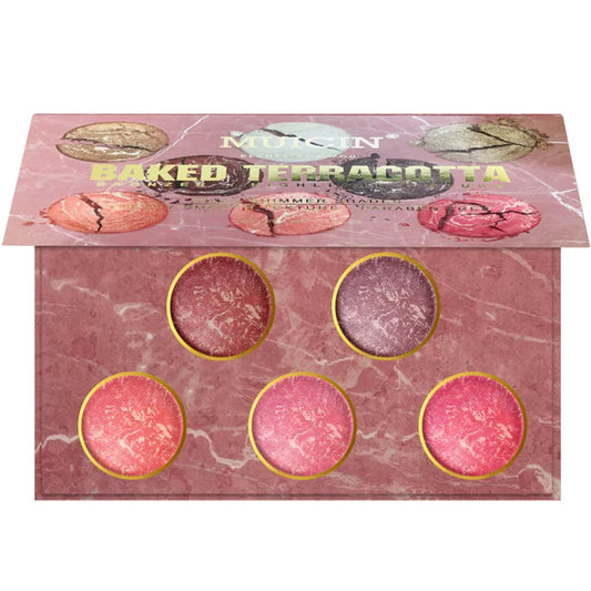 Muicin Baked Terracotta Highlight Blush Eyeshadow Palette