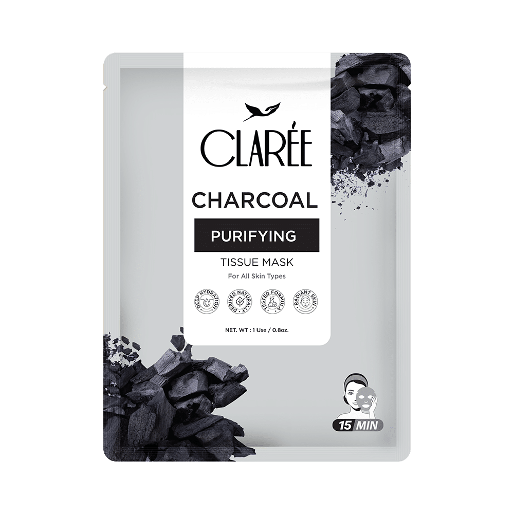 Herbion Clarée Charcoal Purifying Tissue Mask - Premium  from Herbion - Just Rs 450! Shop now at Cozmetica