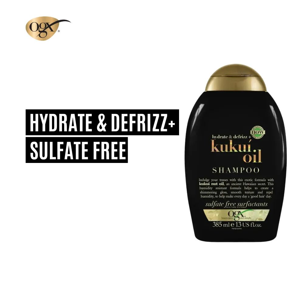 OGX Hydrate & Defrizz Kukui Oil Shampoo - 385ml