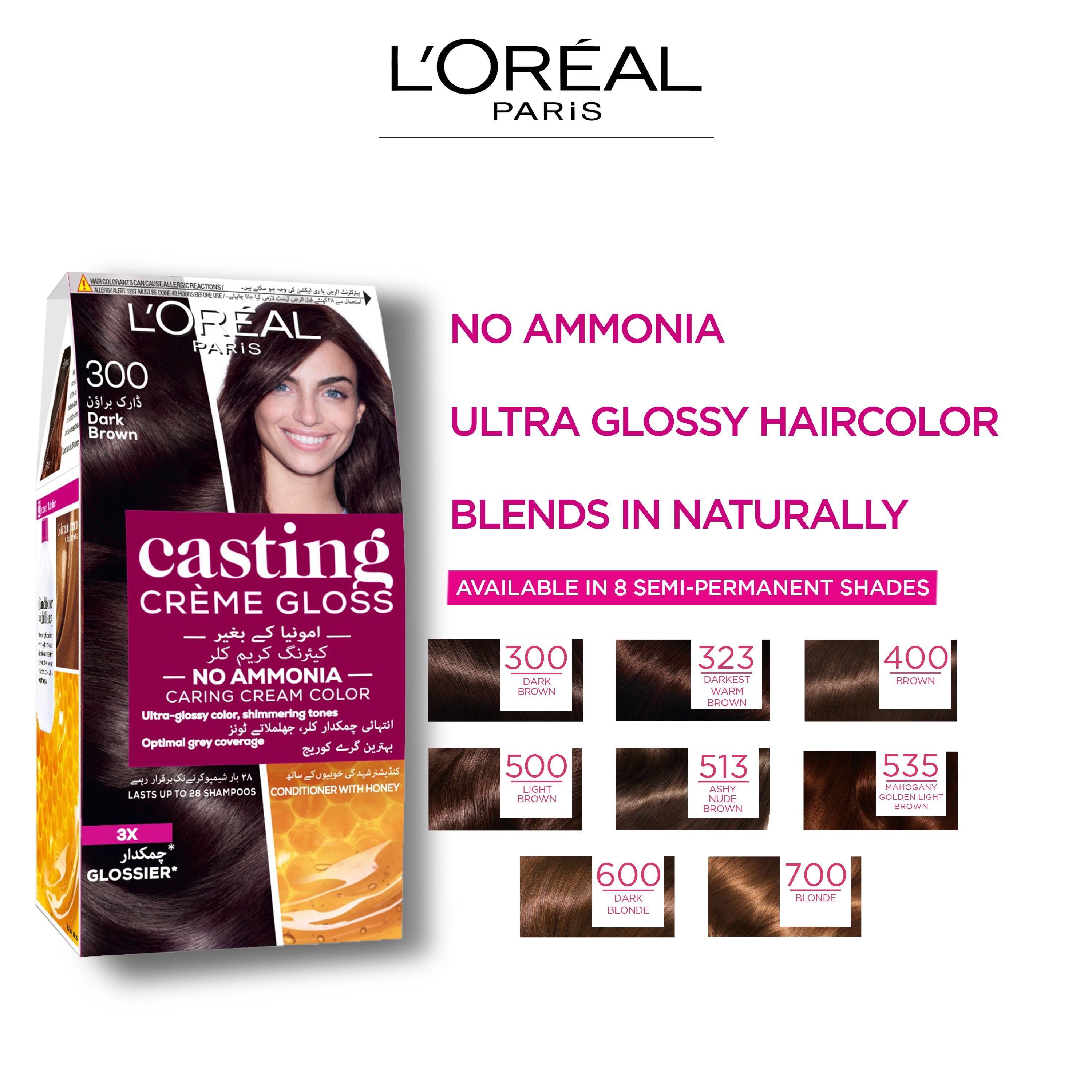 LOreal Paris Casting Creme Gloss - 513 Ashy Nude Brown Hair Color