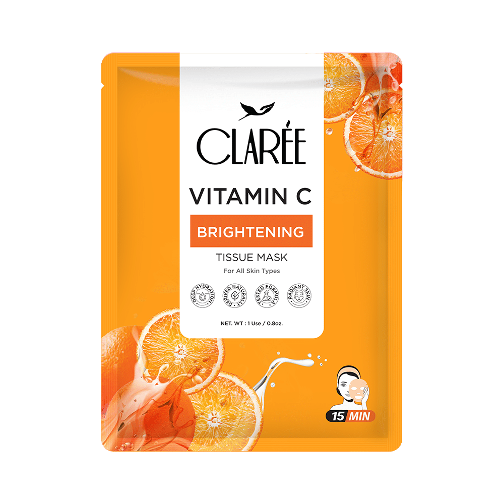 Herbion Clarée Vitamin C Brightening Tissue Mask - Premium  from Herbion - Just Rs 450! Shop now at Cozmetica