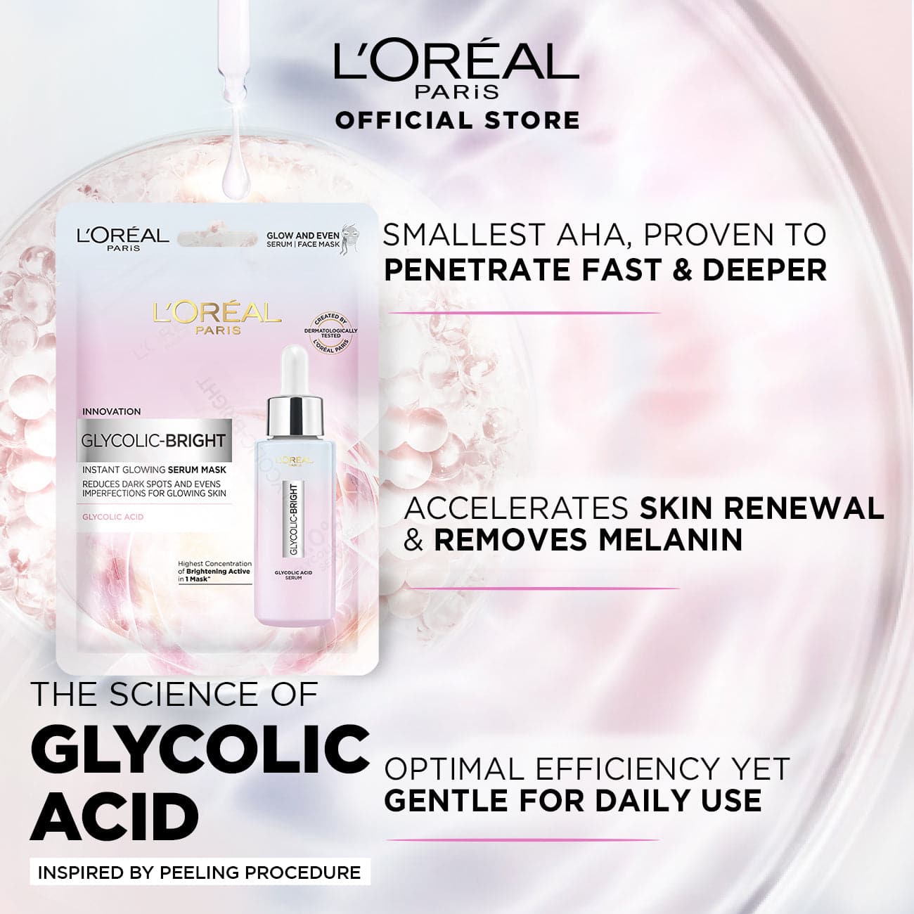 Loreal Paris Glycolic Bright Instant Glowing Serum Mask