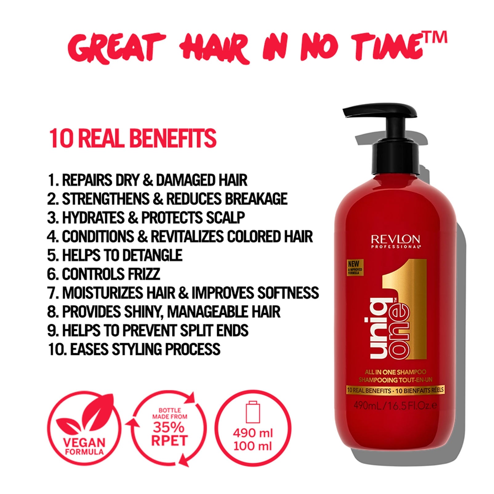 Revlon Professional UniqONE™ All-in-One Shampoo Classic Fragrance 490ml