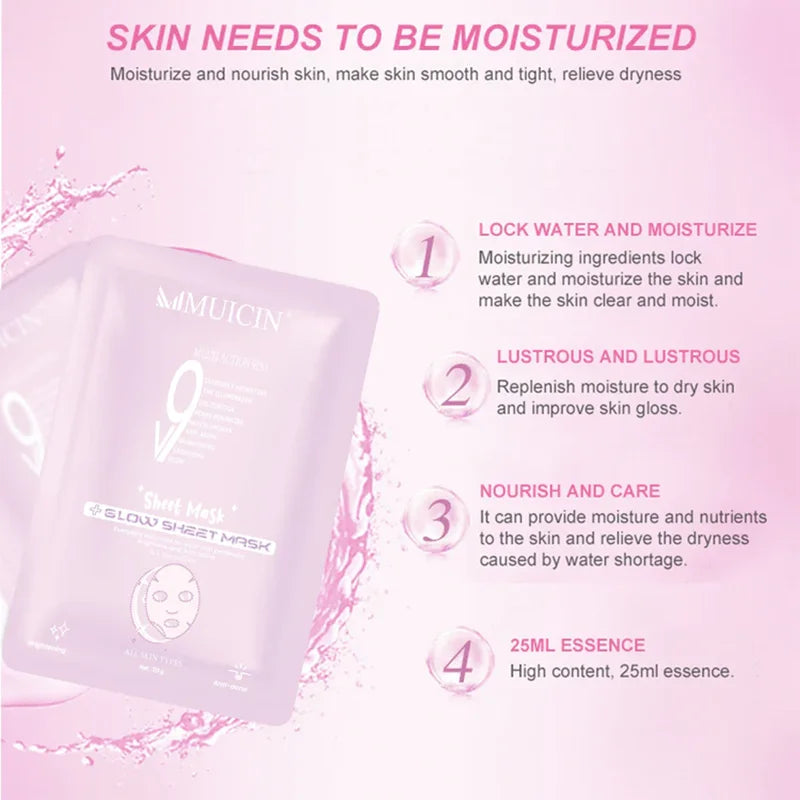 Muicin V9 Facial Glow Hydrating Sheet Mask