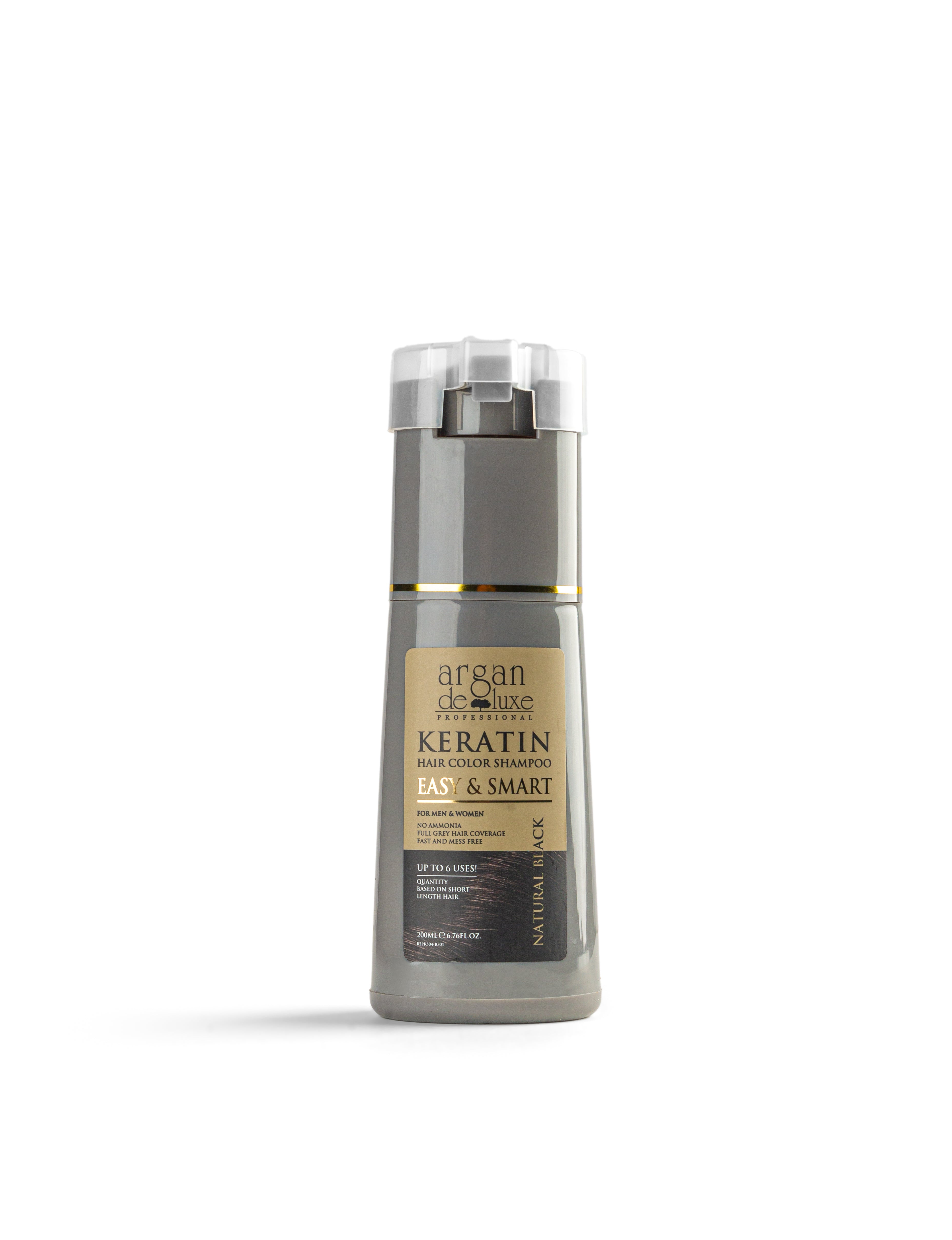 Argan Deluxe Hair Color Shampoo Natural Black - 200ml
