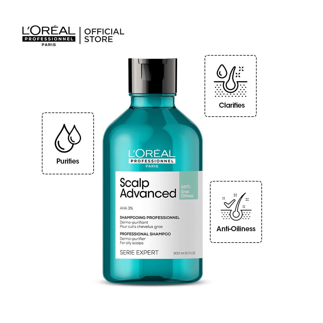 Loreal Professionnel Serie Expert Scalp Advanced Anti-Oiliness Shampoo 300ml - Premium - from Loreal Professionnel - Just Rs 6075.00! Shop now at Cozmetica