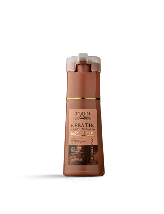 ARGAN DELUXE HAIR COLOR SHAMPOO-CHESTNUT BROWN 200ML