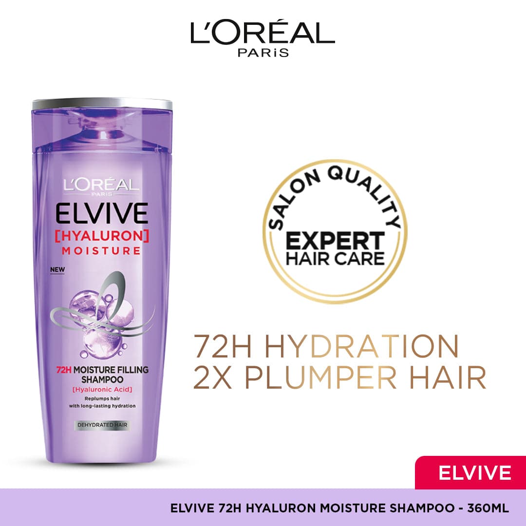 LOreal Paris Hyaluron + Plump Hydrating Shampoo 360 ml - Premium Shampoo from Elvive - Just Rs 949! Shop now at Cozmetica