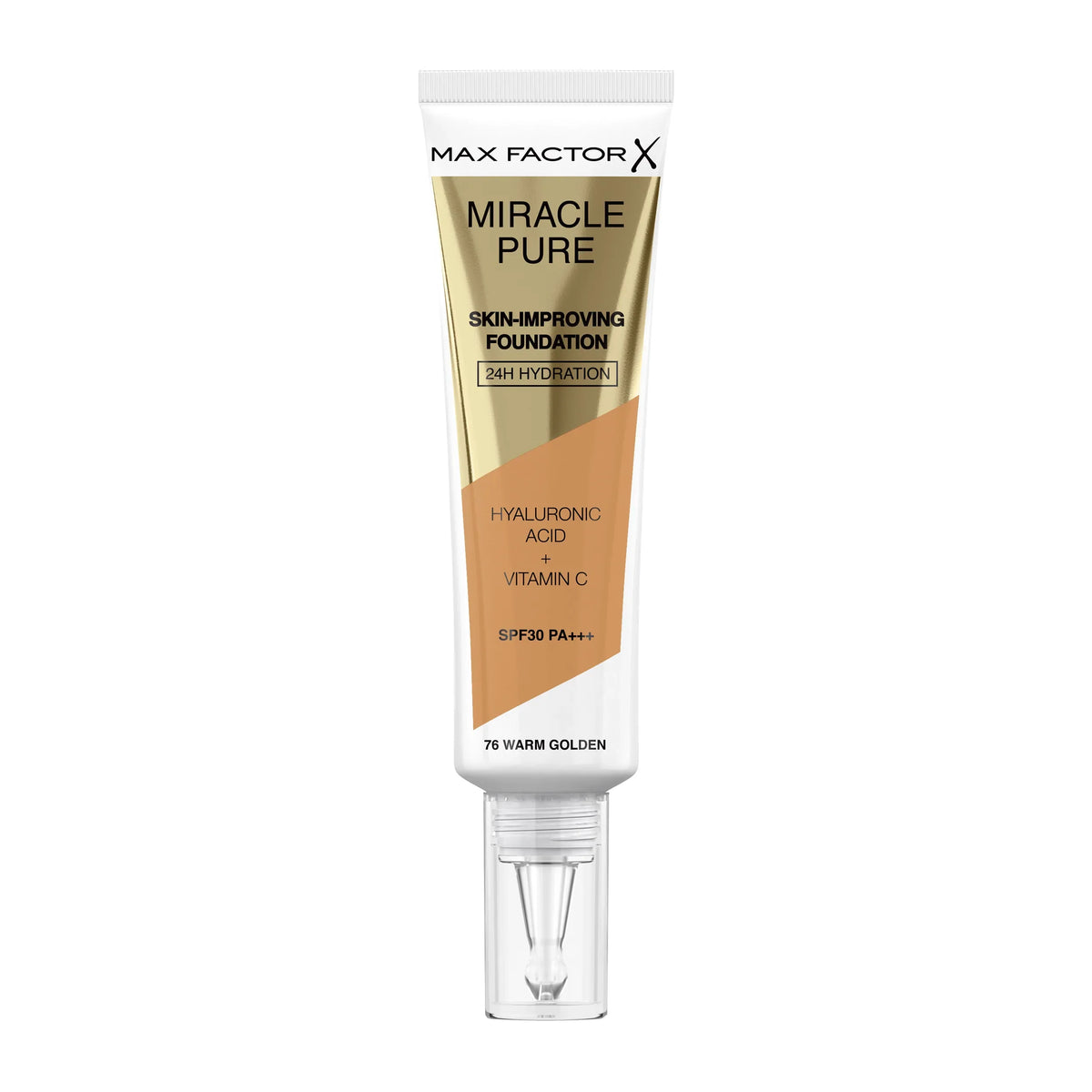 Max Factor Miracle Pure Skin Improving Foundation 24H Hydration 76 Warm Golden