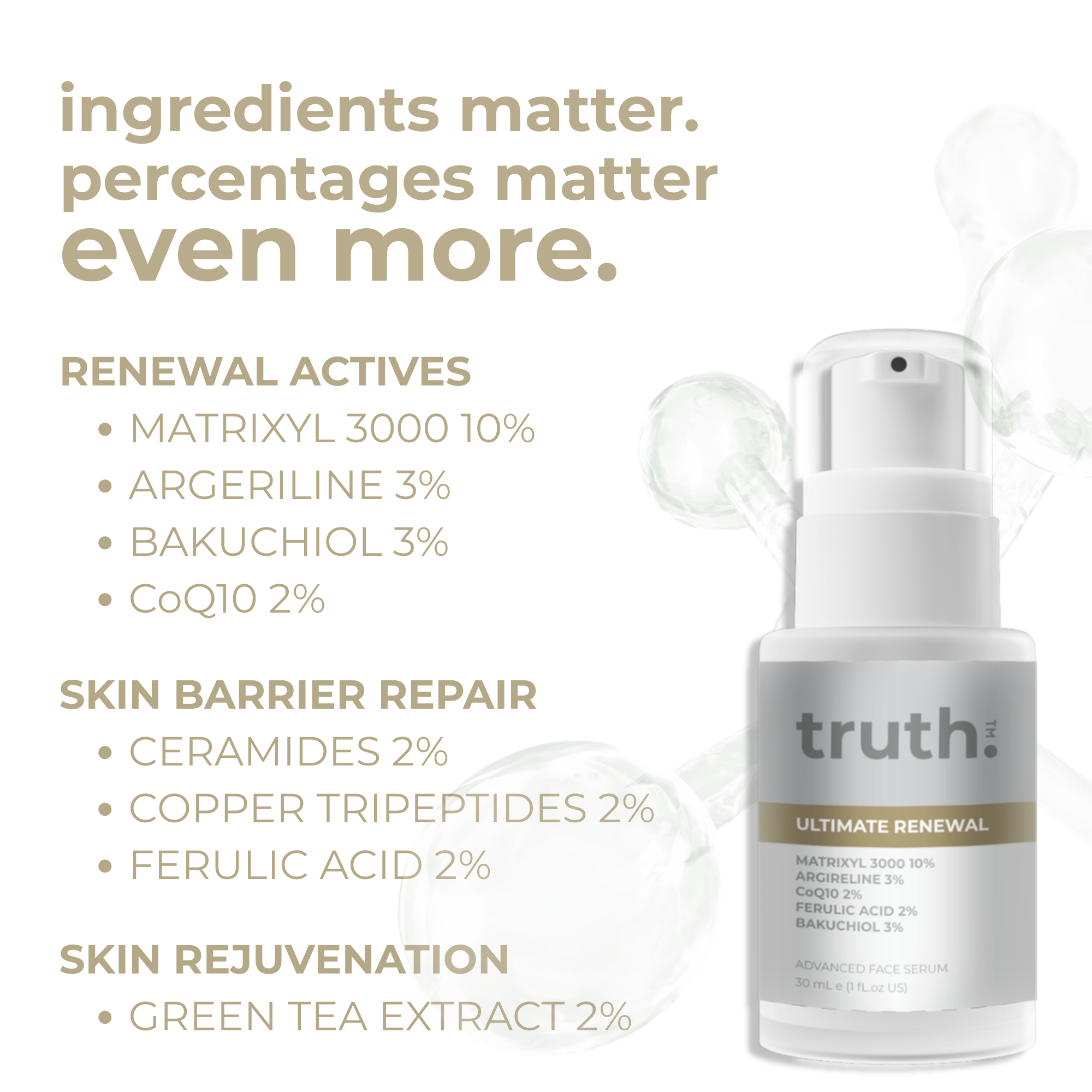 Truth Ultimate Renewal Advanced Face Serum  - 30ml