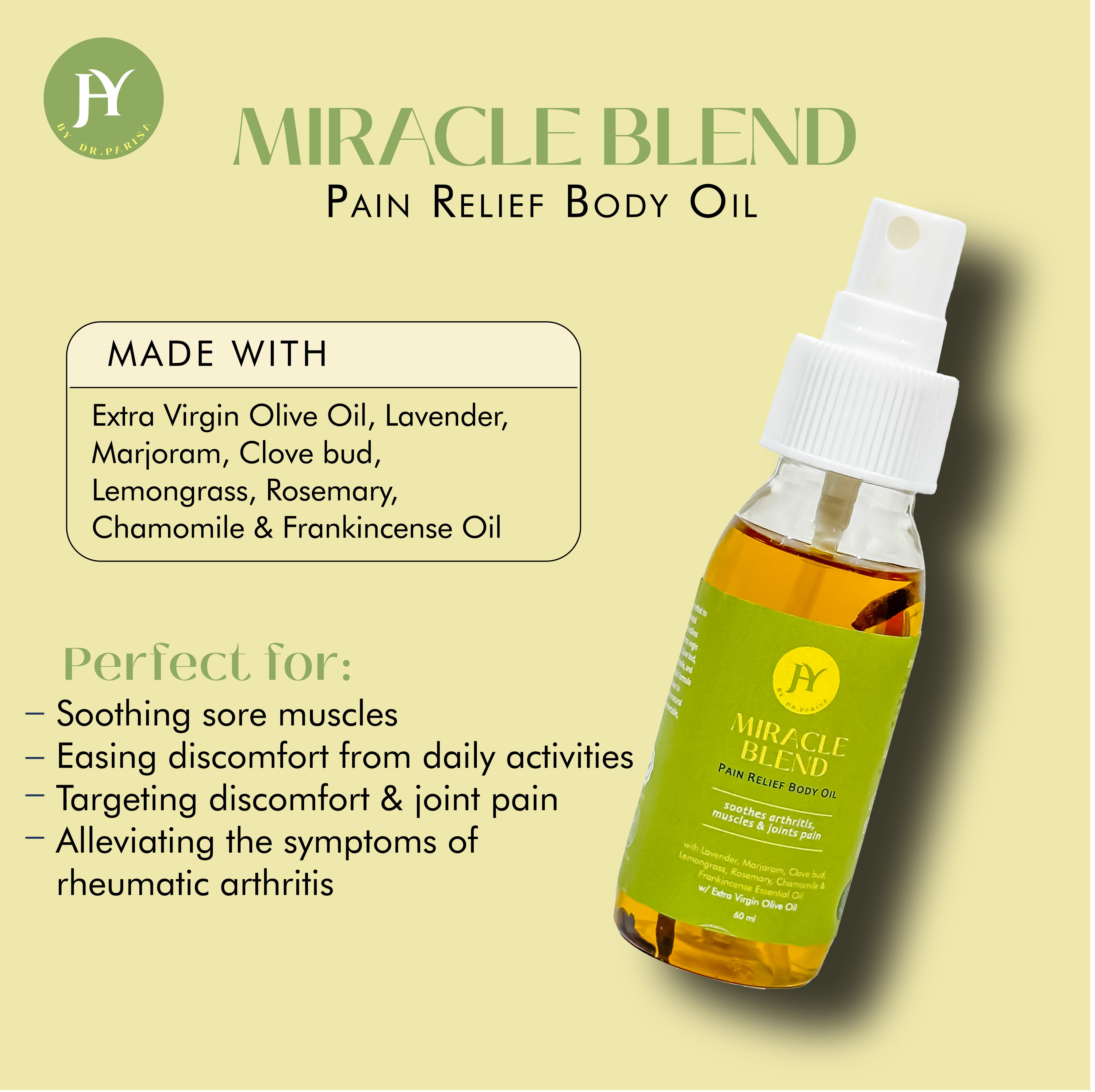 Miracle Blend
Pain Relief Oil