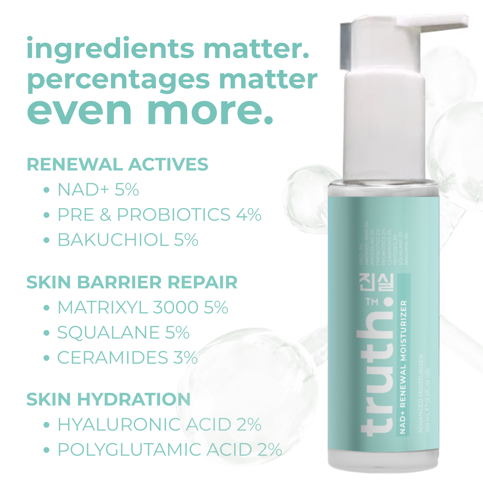 Truth NAD+ RENEWAL MOISTURIZER ADVANCED MOISTURIZER 100ml