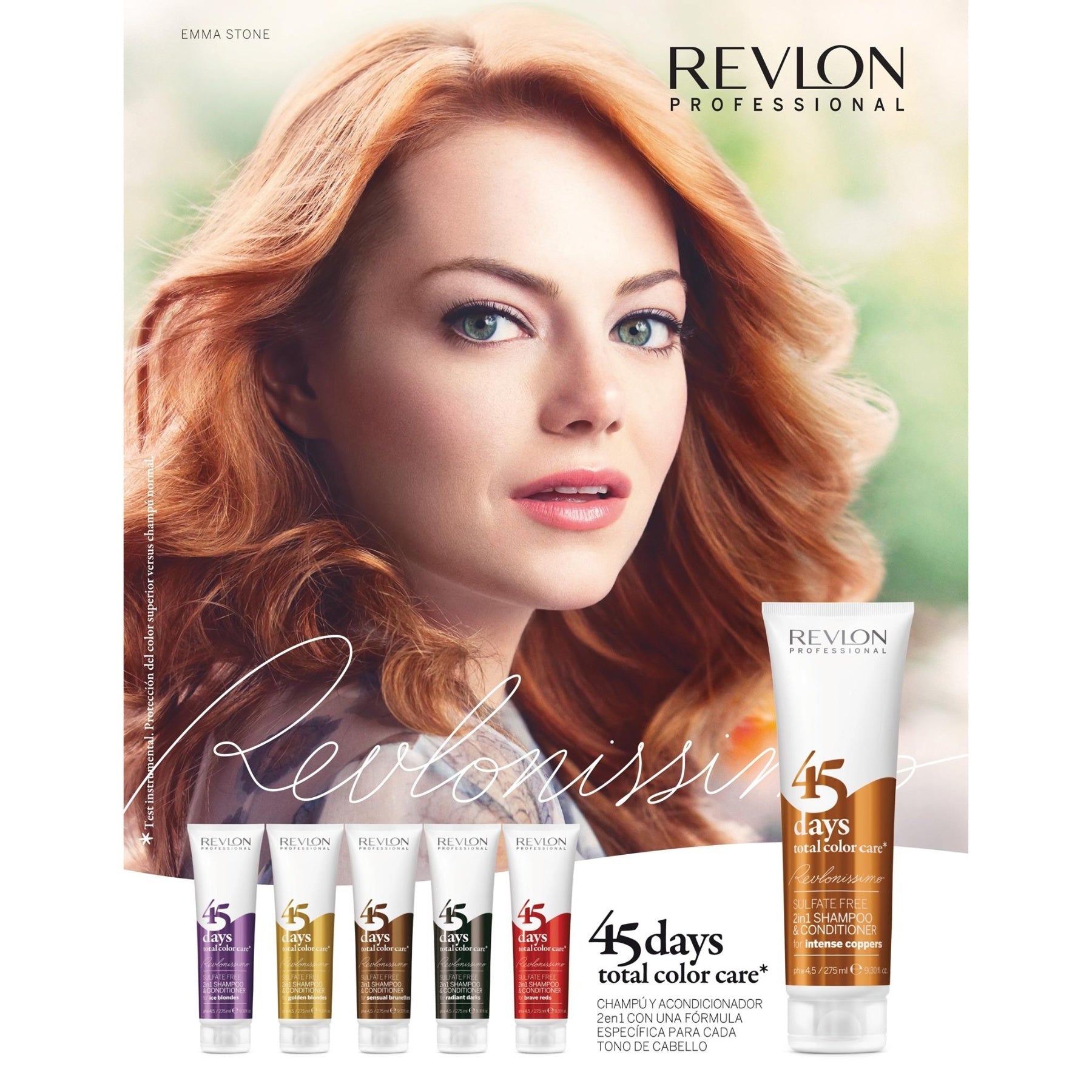 Revlon Professional Revlonissimo™ 45 Days Total Color Care Conditioning Shampoo - Intense Coppers - 275ml