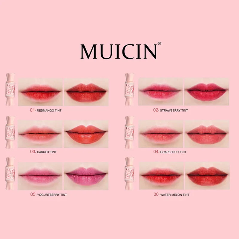 Muicin Lip Cheek Water Candy Fruit Tints Pack Of 6