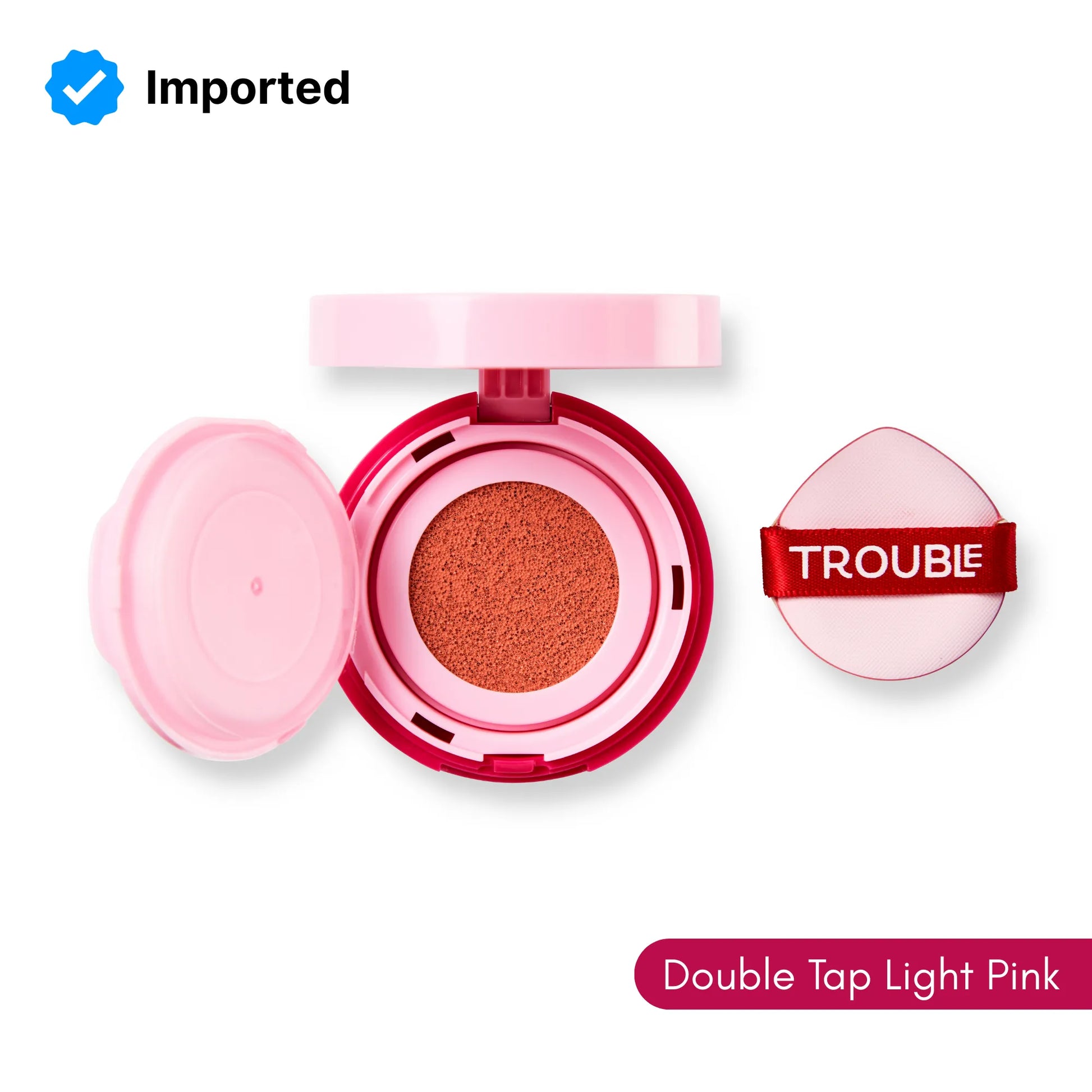 Trouble Maker Press Play Blush Cushion