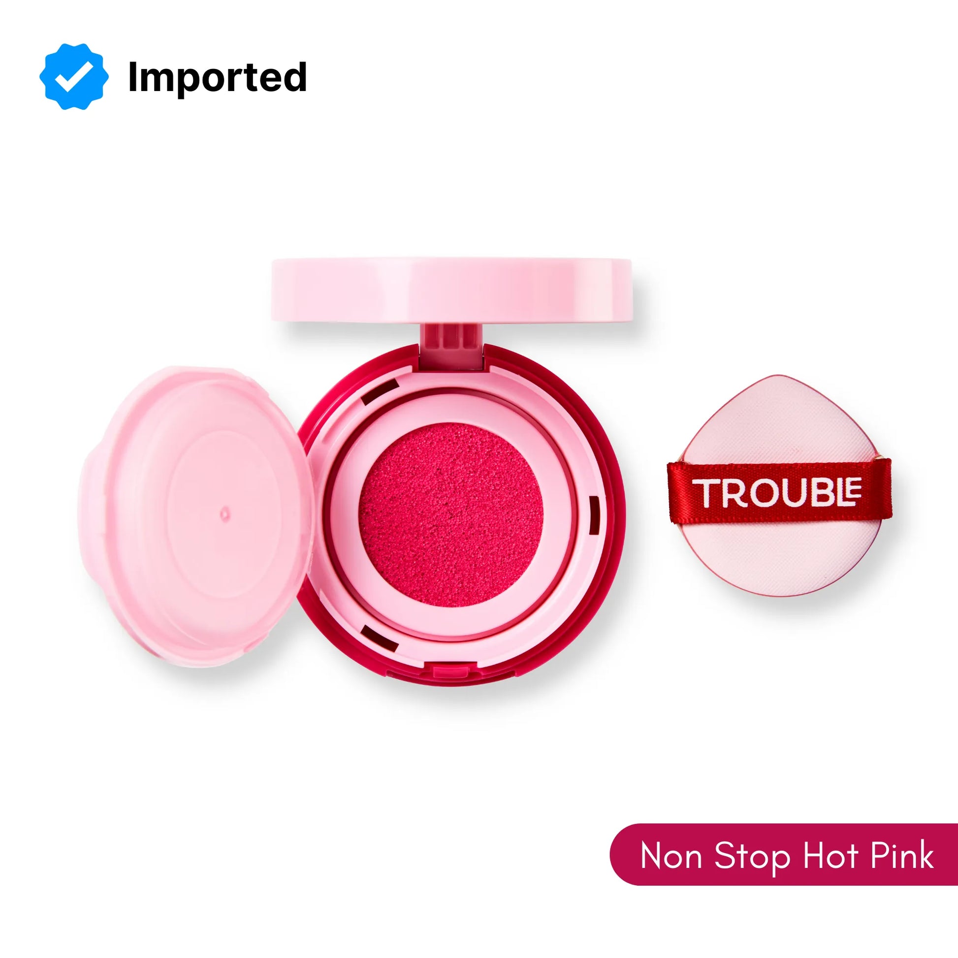 Trouble Maker Press Play Blush Cushion