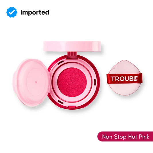 Trouble Maker Press Play Blush Cushion