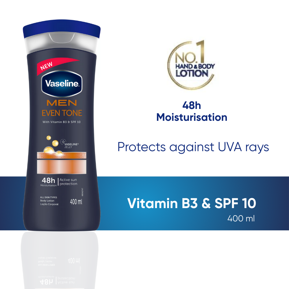 Vaseline Men Even Tone Body Lotion -  400ml