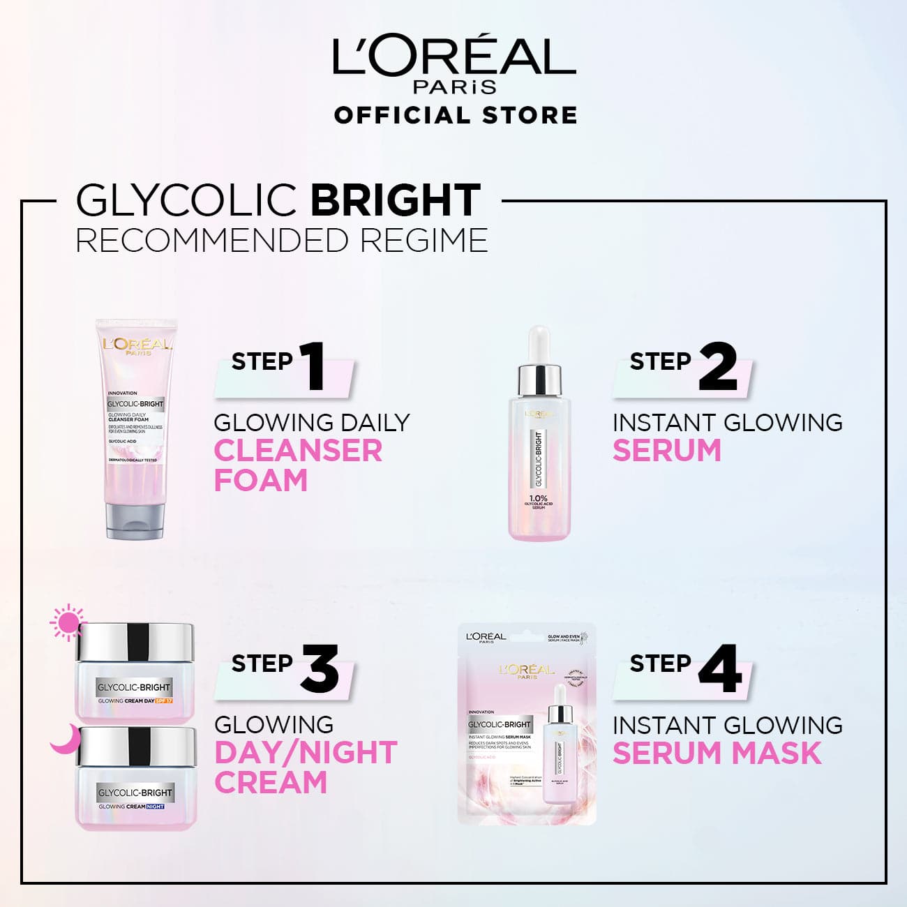 Loreal Paris Glycolic Bright Instant Glowing Face Serum – 30ml - Premium Toners from Loreal Paris - Just Rs 2199! Shop now at Cozmetica