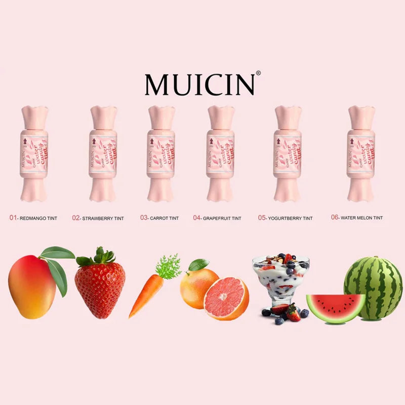 Muicin Lip Cheek Water Candy Fruit Tints Pack Of 6