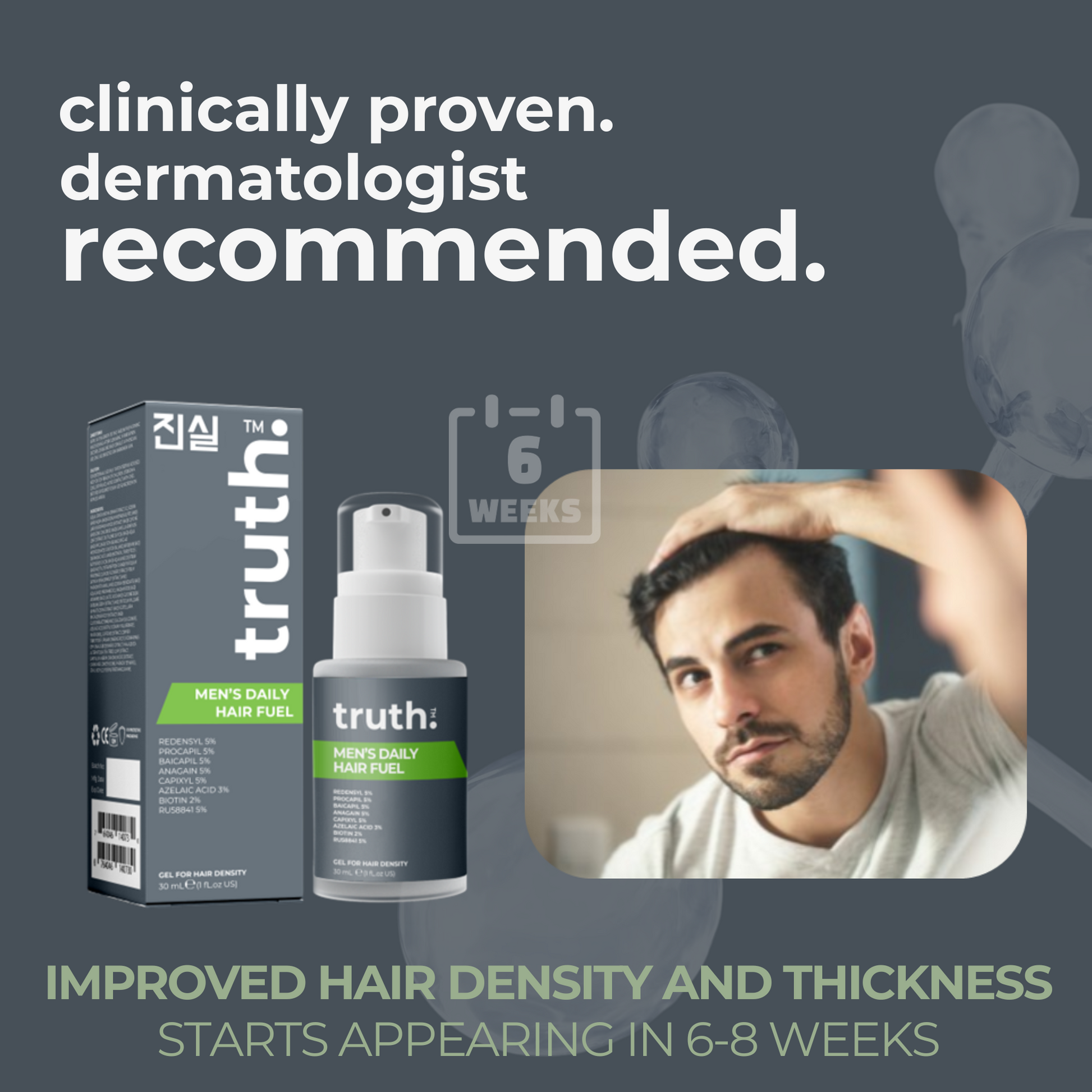 Truth MEN'S DAILY HAIR FUEL GEL FOR HAIR DENSITY 30ml