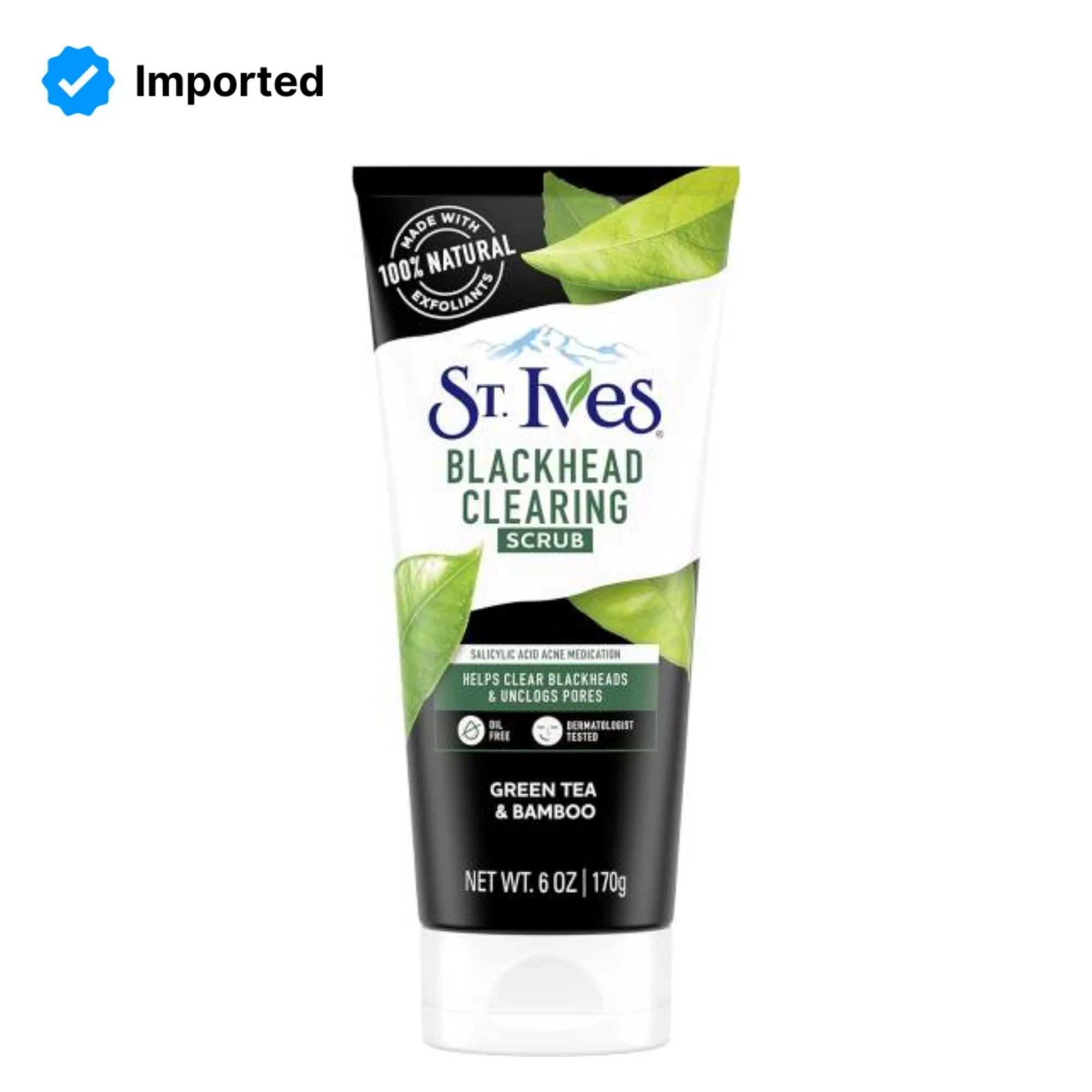 St. Ives Blackhead Clearing Green Tea Face & Bamboo Scrub 170g