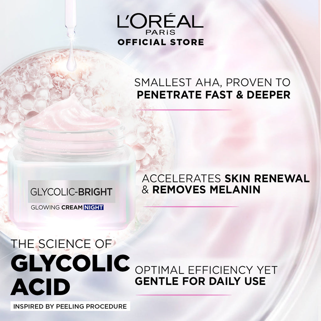 Loreal Paris Glycolic Bright Glowing Night Cream 50ml