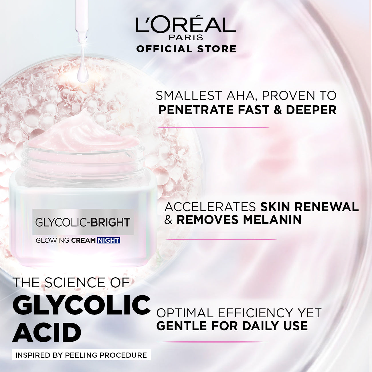 Loreal Paris Glycolic Bright Glowing Night Cream 50ml